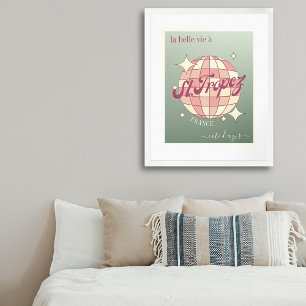 Poster Rua santo Tropez France enfeite d'Azur