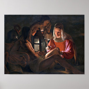 Poster Rua. Sebastian Abraçado por Irene, La Tour