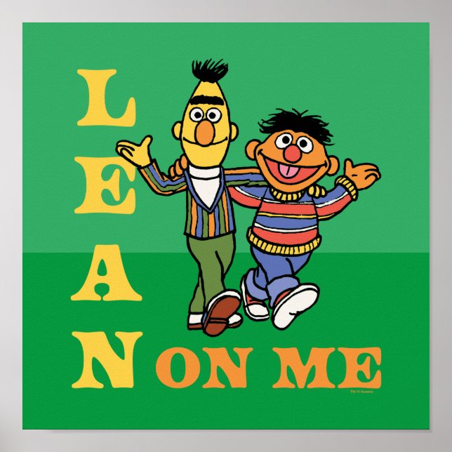 Poster Rua Sésamo | Bert & Ernie Lean on Me (Frente)