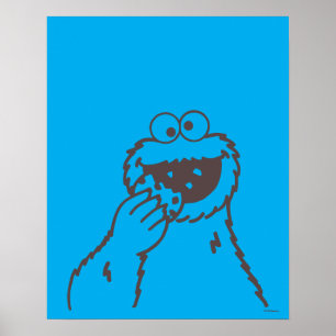 Poster Rua Sésamo Brilho Monstro de Cookie