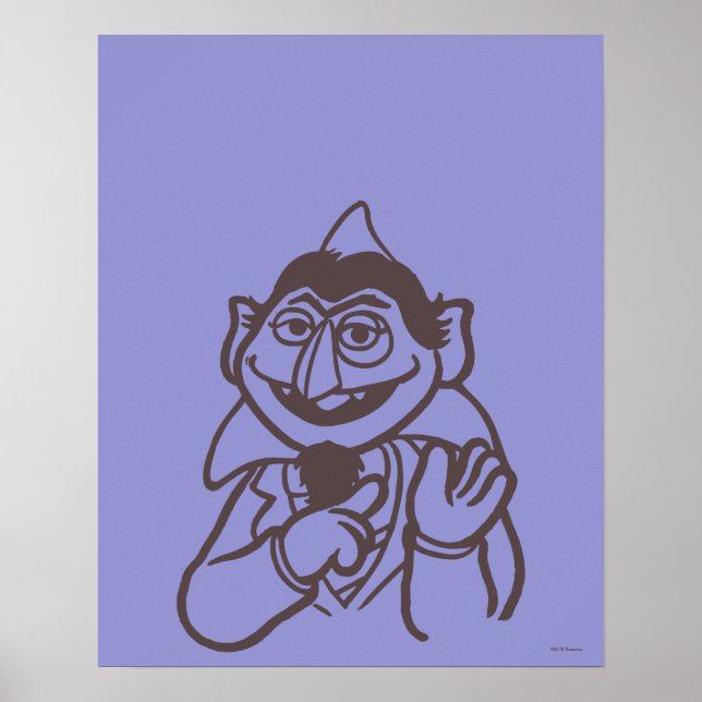 Poster Rua Sésamo | Conde von Count Bright (Frente)
