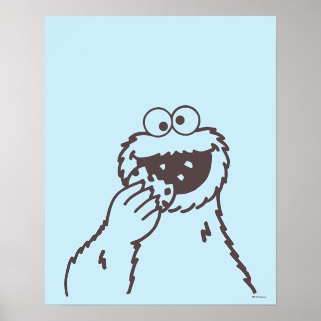 Poster Rua Sésamo | Monstro do Biscoito (Frente)