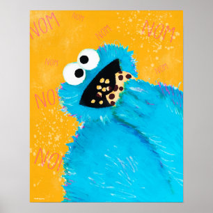 Poster Rua Sésamo Nom Nom Cookie Monster