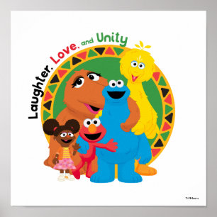 Poster Rua Sésamo Risos, amor e unidade
