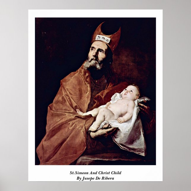 Póster Rua.Simeon E Filho Cristo Por Jusepe De Ribera (Frente)