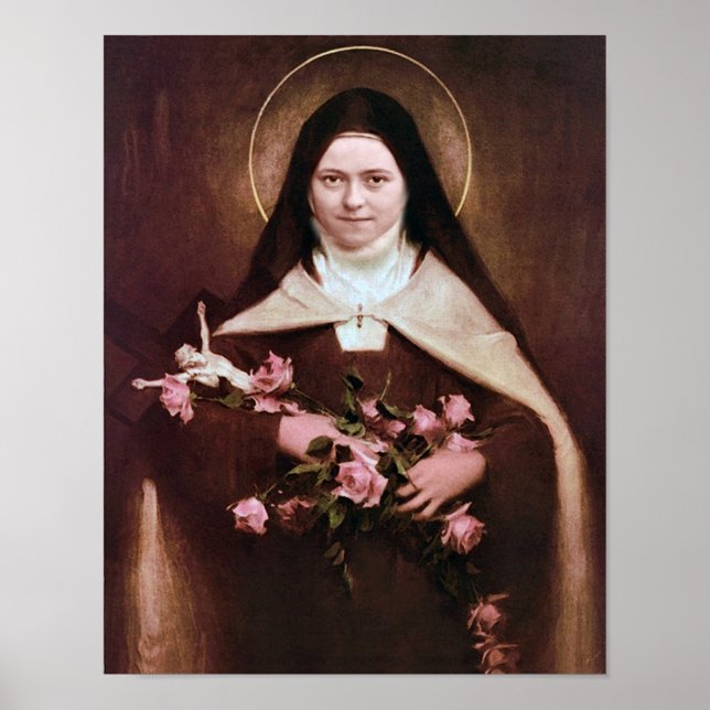 Poster Rua Therese of Lisieux Devotional Image. (Frente)