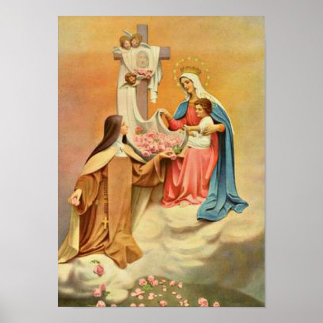 Poster Rua. Therese of Lisieux Little Flower of Jesus Mar (Frente)