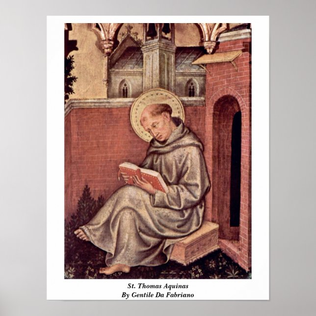 Póster Rua Thomas Aquinas, Por Gentile Da Fabriano (Frente)