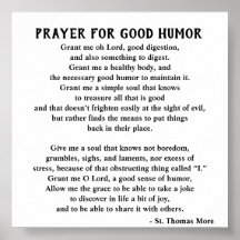 Rua. Thomas More Prayer para um Bom Humor