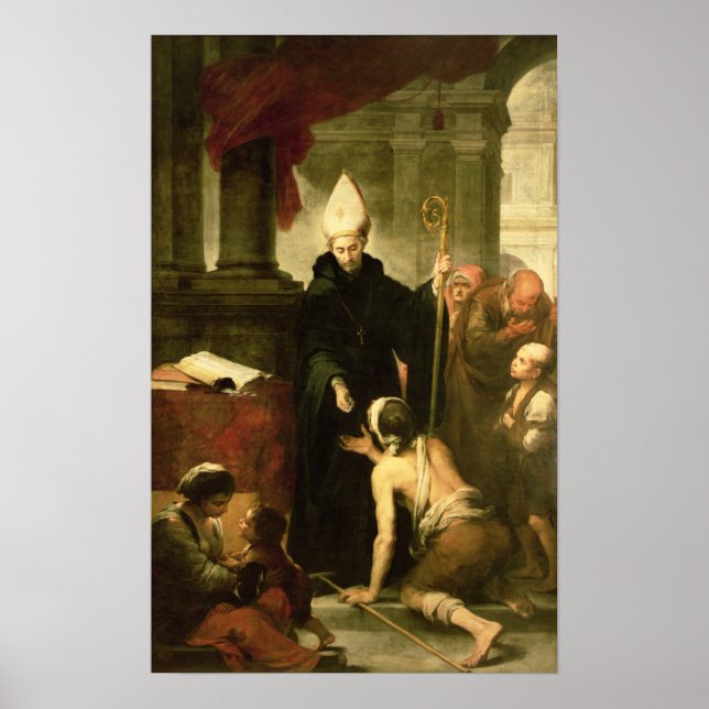Póster Rua Thomas of Villanueva Distributing Alms, 1678 (Frente)