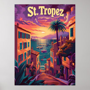 Poster Rua.Tropez Sunset