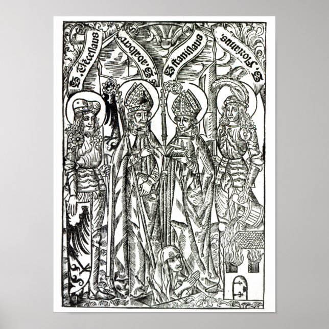 Poster Rua. Wenceslaus, Adalbert, Stanislaus Rua. Florian (Frente)