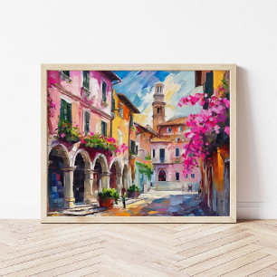 Poster Ruas da Abstrato de Arte Moderna da Itália