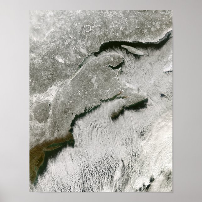 Póster Ruas de neve e nuvens (Frente)