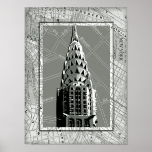 Poster Ruas de Nova York com Empire State Building
