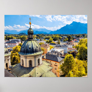 Poster Ruas. Erhard Church, Salzburgo, Áustria