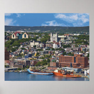 Póster Ruas. John's, Terra Nova, Canadá, a costa