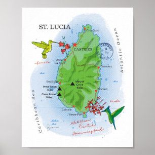 Poster Ruas. Mapa de Lúcia 8x10
