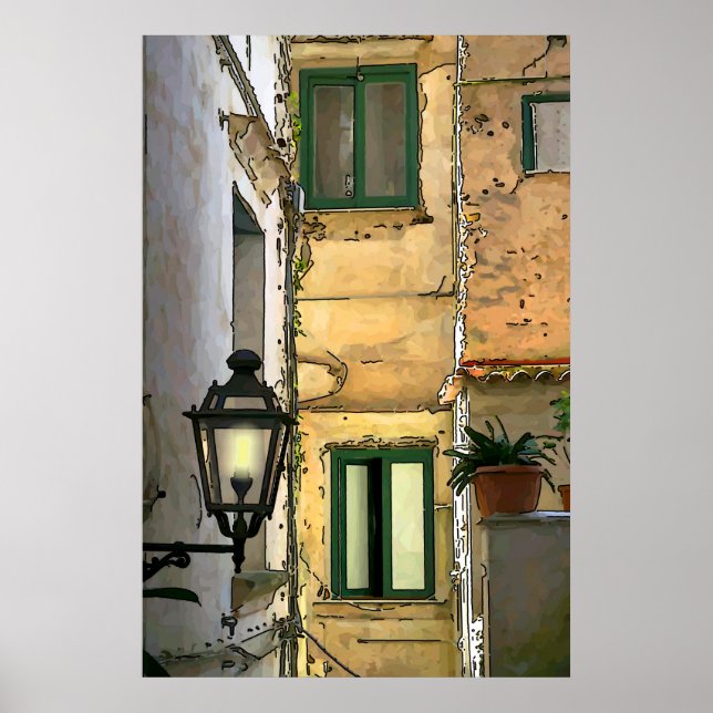 Póster Ruas traseiras Amalfi (Frente)