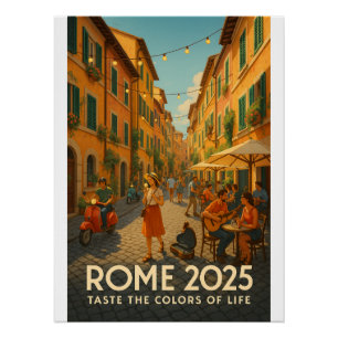 Póster Ruas Vibrantes de Arte Trasteverna