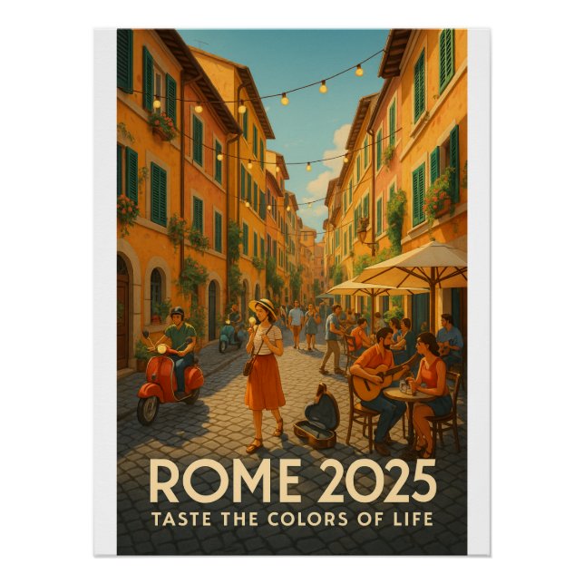 Póster Ruas Vibrantes de Arte Trasteverna (Frente)