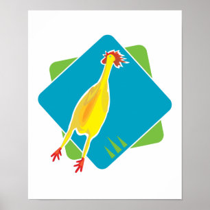 Poster rubber chicken