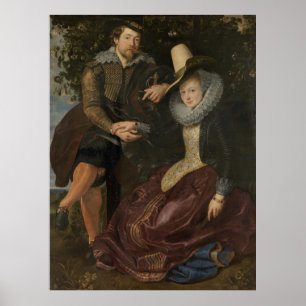 Poster Rubens e Isabella Brant no Chuveiro Honeysuckle