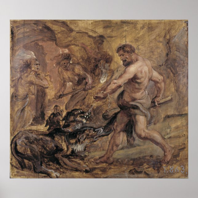 Poster Rubens - Hércules E Cerberus, 1636 (Frente)