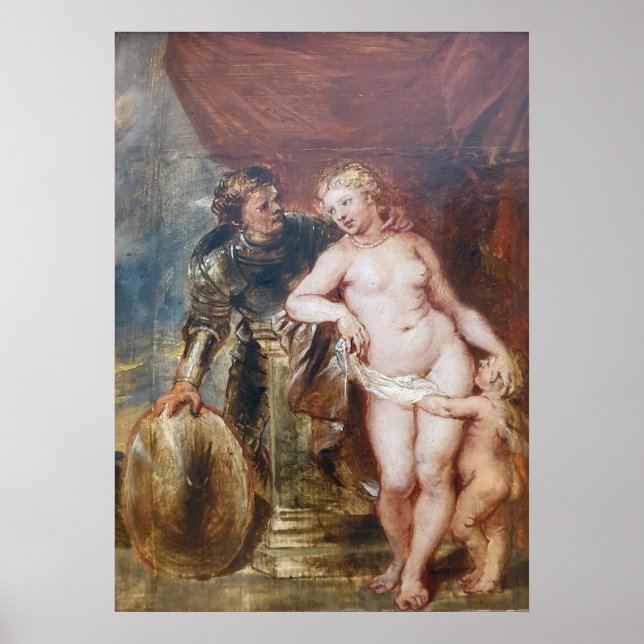 Poster Rubens - Mars, Venus e Cupid (Frente)