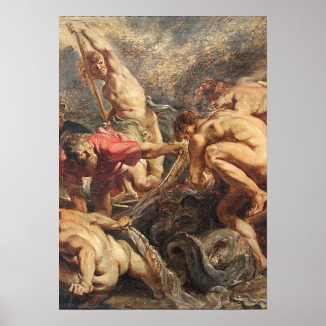 Poster Rubens - O Esboço Miraculoso dos Peixes (Frente)
