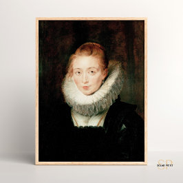 Poster Rubens Pieter Paul Retrait Lady Waiting Infanta