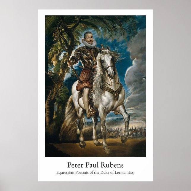 Poster Rubens – Retrato Equestre do Duque de Lerma (Frente)