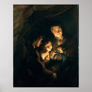 Poster Rubens - Velha Mulher Com Cesta De Carvão