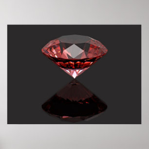 Póster Rubi vermelho do diamante
