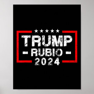 Poster Rubio 2024 Bandeira Dos Eua - Presidente Eleitoral