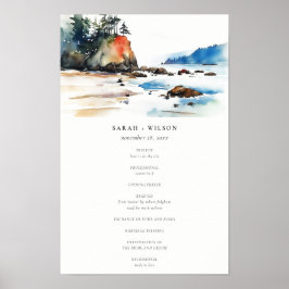 Poster Ruby Beach Olympic National Park Wedding Program