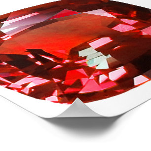 Poster Ruby Gemstone Red
