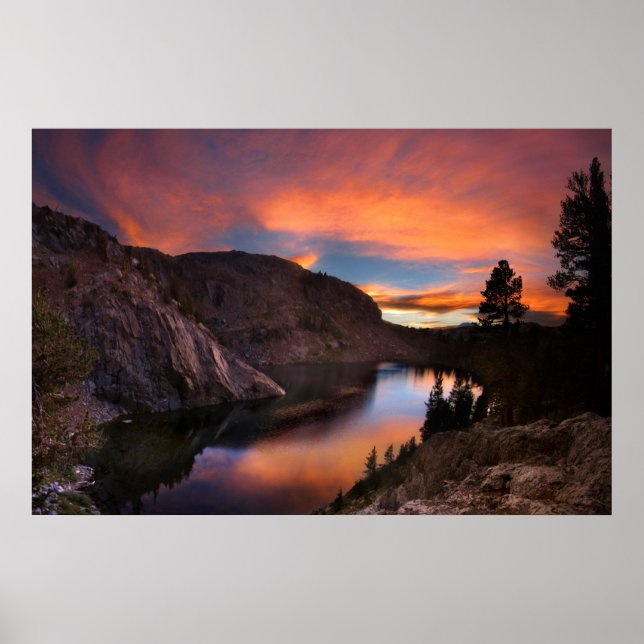 Póster Ruby Lake Sunset - John Muir Trail - Sierra Nevada (Frente)