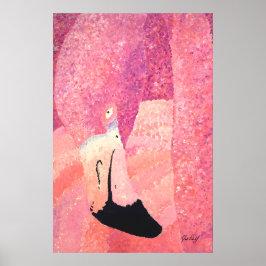 Poster Ruby The Big Head Flamingo - Apenas Dahl