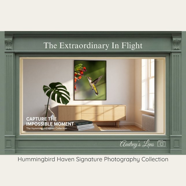 Poster Ruby-Throated Hummingbird Fine Art Photography  (Criador carregado)