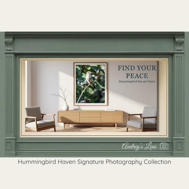 Poster Ruby-Throated Hummingbird Fine Art Photography  (Criador carregado)