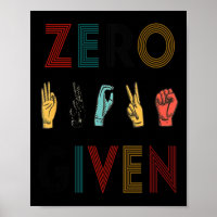 Rude Zero Sign Language Asl Vintage Surdo