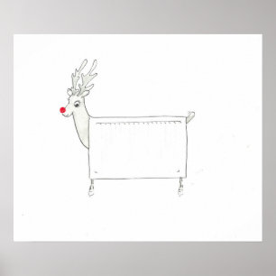Póster Rudolf o radiador cheirado vermelho