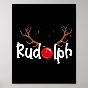 Poster Rudolph Red Nose Reindee de Natal 1