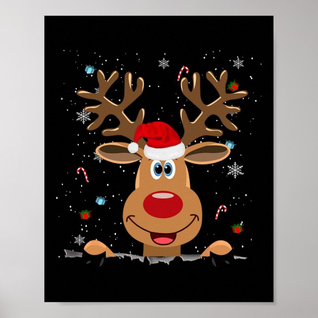 Poster Rudolph Red Nose Reindeers Papais noeis Natal (Frente)