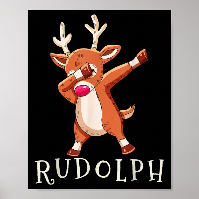 Poster Rudolph Santas Reindeers Family Matching Outfit Ch (Frente)
