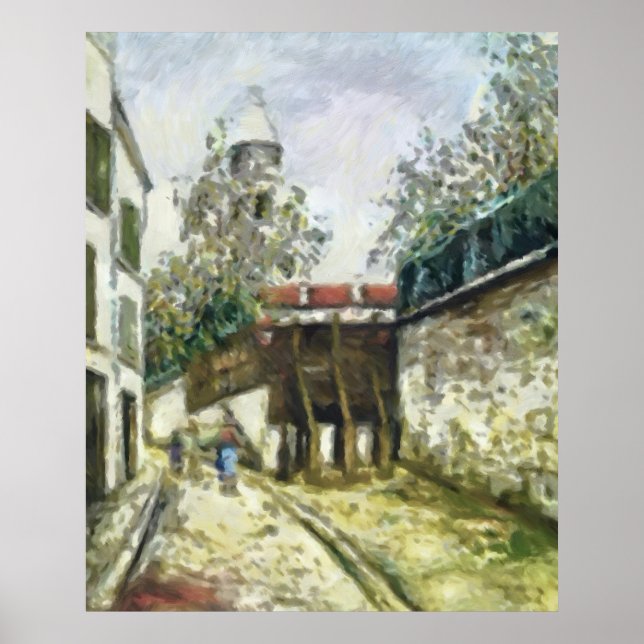 Poster Rue Bonne à Montmartre (Frente)