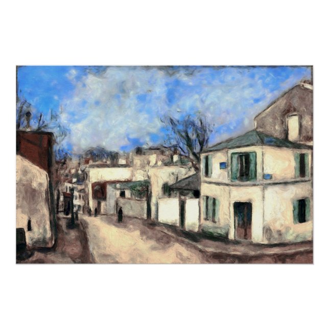 Póster Rue de l'abreuvoir à Paris.  (Frente)