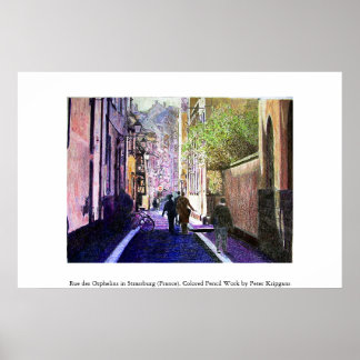 Póster Rue des Orphelins, Estrasburgo (França)