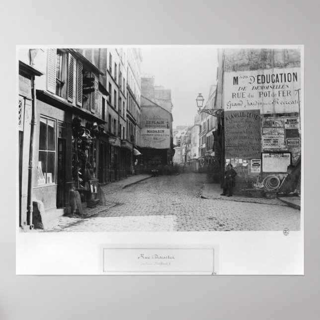 Póster Rue Descartes, da Rue Mouffetard, Paris (Frente)